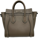 セリーヌ CELINE ラゲージナノショッパー 189243 グレー系 ドラムドカーフ レディース ショルダーバッグ