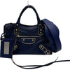 バレンシアガ BALENCIAGA クラシックミニシティ 300295 ブルー ゴールド金具 レザー レディース ショルダーバッグ