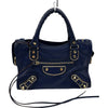 バレンシアガ BALENCIAGA クラシックミニシティ 300295 ブルー ゴールド金具 レザー レディース ショルダーバッグ