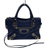 バレンシアガ BALENCIAGA クラシックミニシティ 300295 ブルー ゴールド金具 レザー レディース ショルダーバッグ
