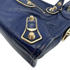 バレンシアガ BALENCIAGA クラシックミニシティ 300295 ブルー ゴールド金具 レザー レディース ショルダーバッグ