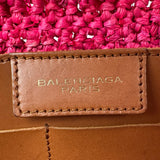 バレンシアガ BALENCIAGA ストローハンドバッグ 2869900 ピンク/ブラウン ラフィア/レザー レディース ハンドバッグ