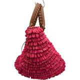 バレンシアガ BALENCIAGA ストローハンドバッグ 2869900 ピンク/ブラウン ラフィア/レザー レディース ハンドバッグ