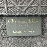クリスチャン・ディオール Christian Dior ブックトートミディアム グレー キャンバス レディース トートバッグ