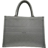 クリスチャン・ディオール Christian Dior ブックトートミディアム グレー キャンバス レディース トートバッグ