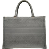 クリスチャン・ディオール Christian Dior ブックトートミディアム グレー キャンバス レディース トートバッグ