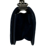 シャネル CHANEL ボーイシャネル20 A67085 19番台 ネイビー シルバー金具 ベルベット/レザー レディース ショルダーバッグ