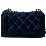 シャネル CHANEL ボーイシャネル20 A67085 19番台 ネイビー シルバー金具 ベルベット/レザー レディース ショルダーバッグ