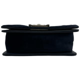 シャネル CHANEL ボーイシャネル20 A67085 19番台 ネイビー シルバー金具 ベルベット/レザー レディース ショルダーバッグ