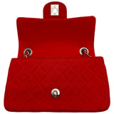 シャネル CHANEL ミニマトラッセ20 A69900 19番台 レッド シルバー金具 コットンジャージー レディース ショルダーバッグ