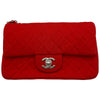 シャネル CHANEL ミニマトラッセ20 A69900 19番台 レッド シルバー金具 コットンジャージー レディース ショルダーバッグ
