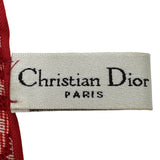 クリスチャン・ディオール Christian Dior トロター柄シルクスカーフ レッド/ホワイト シルク レディース スカーフ