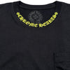 クロムハーツ CHROME HEARTS ネックロゴプリント長袖カットソー ブラック コットン メンズ カットソー