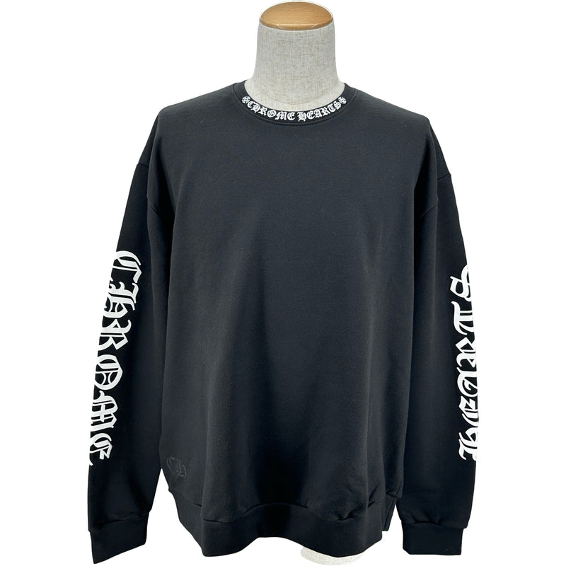 クロムハーツ　スウェット クロムハーツ CHROME HEARTS ネックロゴプリントスウェットシャツ
