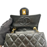 シャネル CHANEL ミニマトラッセ18 A01115 4番台 ブラック ラムスキン レディース ショルダーバッグ