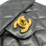シャネル CHANEL ミニマトラッセ18 A01115 4番台 ブラック ラムスキン レディース ショルダーバッグ