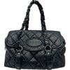 シャネル CHANEL ロゴボウリングチェーンショルダー 10番台 ブラック シルバー金具 エイジドカーフ レディース ショルダーバッグ
