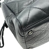 シャネル CHANEL ロゴボウリングチェーンショルダー 10番台 ブラック シルバー金具 エイジドカーフ レディース ショルダーバッグ