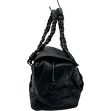 シャネル CHANEL ロゴボウリングチェーンショルダー 10番台 ブラック シルバー金具 エイジドカーフ レディース ショルダーバッグ