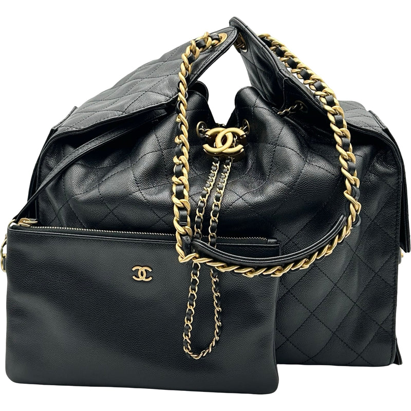 シャネル CHANEL CHANEL25 ミディアム AS5311 ブラック ゴールド金具