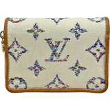 ルイ・ヴィトン LOUIS VUITTON ポルトフォイユ・ルー M83500 ホワイト モノグラム・ジャガード レディース 二つ折り財布