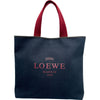 ロエベ LOEWE ロゴトートバッグ 345.80.A35 ネイビー キャンバス/レザー レディース トートバッグ