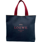 ロエベ LOEWE ロゴトートバッグ 345.80.A35 ネイビー キャンバス/レザー レディース トートバッグ