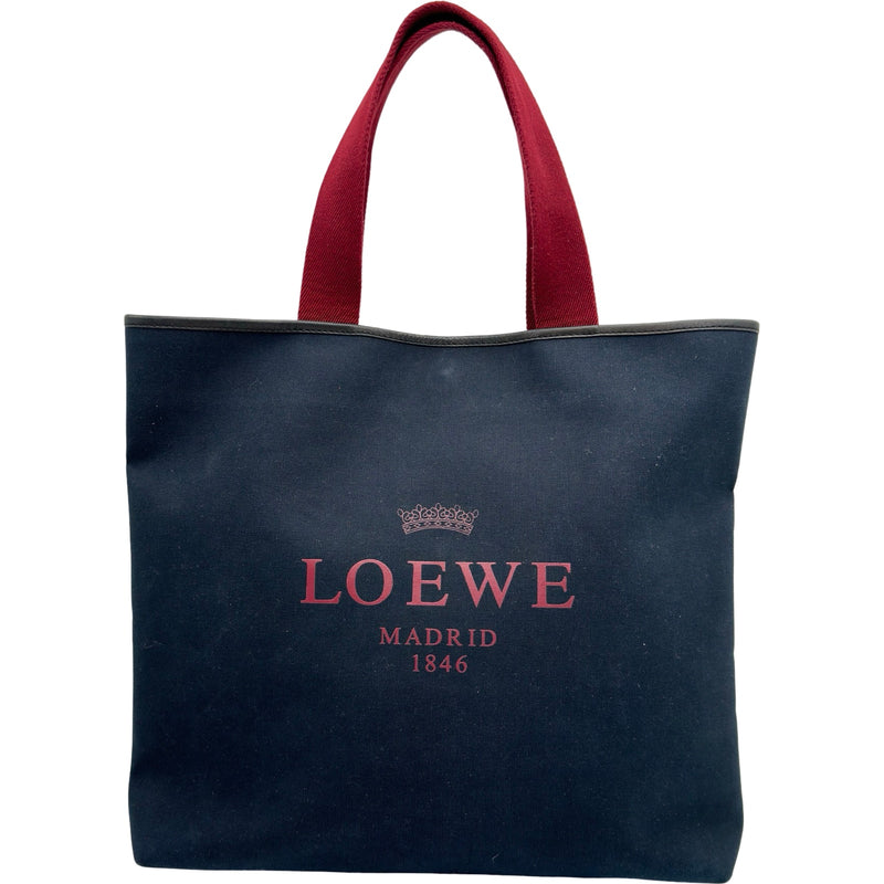ロエベ LOEWE ロゴトートバッグ 345.80.A35 ネイビー キャンバス