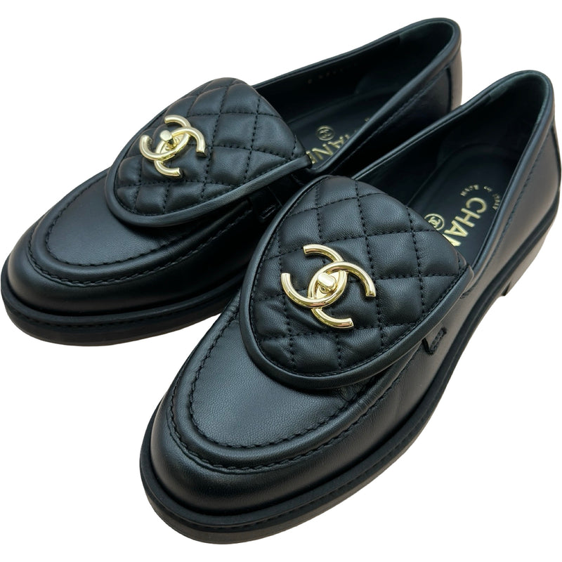 CHANEL レディース ローファー ブラック シャネル CHANEL ココマークターンロックローファー G36646 ブラック