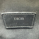 クリスチャン・ディオール Christian Dior オブリークライダーマイクロポーチ ネイビー シルバー金具 ジャガード/レザー レディース ショルダーバッグ