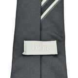 クリスチャン・ディオール Christian Dior オブリーク総柄シルクネクタイ ブラック シルク メンズ ネクタイ