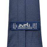 エルメス HERMES ファソネHシルクネクタイ ネイビー シルク メンズ ネクタイ