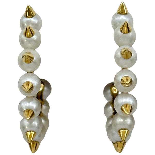 タサキ TASAKI デインジャートライブピアス ゴールド 750 パール
