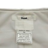 Rene フリルノースリーブワンピース 6746050 ホワイト ポリエステル レディース ワンピース