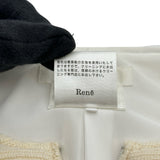 Rene フリルノースリーブワンピース 6746050 ホワイト ポリエステル レディース ワンピース