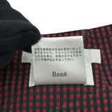 Rene ノースリーブチェックワンピース 6236490 レッド ポリエステル レディース ワンピース