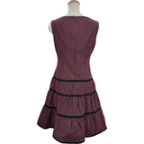 Rene ノースリーブチェックワンピース 6236490 レッド ポリエステル レディース ワンピース