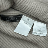 フォクシー FOXEY ショルダーパフウールリブニットセーター 39202 ベージュ ウール レディース セーター
