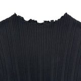 Rene チュールパフスリーブ切替半袖ニットシャツ 6222541 ブラック アセテート レディース 半袖シャツ