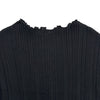 Rene チュールパフスリーブ切替半袖ニットシャツ 6222541 ブラック アセテート レディース 半袖シャツ