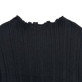 Rene チュールパフスリーブ切替半袖ニットシャツ 6222541 ブラック アセテート レディース 半袖シャツ