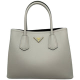 プラダ PRADA ドゥーブルミディアムバッグ 1BG887 ホワイト/ブラック ゴールド金具 サフィアーノ レディース ショルダーバッグ