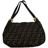 フェンディ FENDI ズッカ柄ワンショルダーバッグ 26583 ブラウン ゴールド金具 キャンバス/レザー レディース ショルダーバッグ