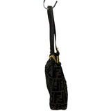 フェンディ FENDI ズッカ柄ワンショルダーバッグ 26583 ブラウン ゴールド金具 キャンバス/レザー レディース ショルダーバッグ