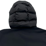 モンクレール MONCLER ナイロン切替 ダウンジャケット ブラック ナイロン レディース ダウンジャケット