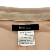 Rene 2way ジップアップ長袖ワンピース 5016140 ベージュ トリアセテート レディース ワンピース