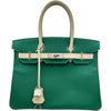エルメス HERMES バーキン30 パーソナルオーダー D刻印 ヴェールヴェルティゴ/クレ シルバー金具 エプソン レディース ハンドバッグ