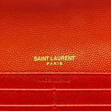 サンローラン SAINT LAURENT カサンドララージフラップウォレット 372264 レッド ゴールド金具 レザー レディース 長財布