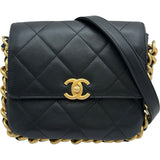 シャネル CHANEL マトラッセスモールフラップショルダー AS2831 ブラック ゴールド金具 カーフスキン レディース ショルダーバッグ