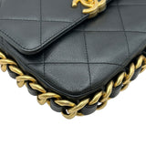 シャネル CHANEL マトラッセスモールフラップショルダー AS2831 ブラック ゴールド金具 カーフスキン レディース ショルダーバッグ
